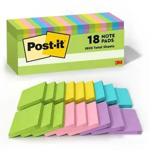 Post-It Notes Note,3x3,18pad Cab,Brites 65418BRCP