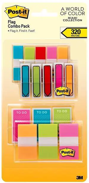 Post-it Flags Combo Pack .47 Wide and .94 683-XLM