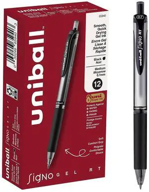 uni-ball GEL RT Signo Retractable Gel Pens Medium Point Black Ink 514249