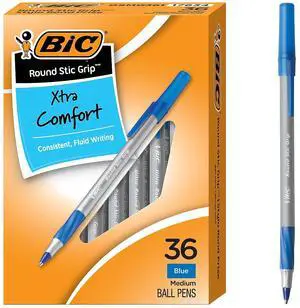 BIC Pen,Round Stic Grip,Be GSMG361BE