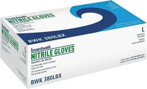 Boardwalk Disposable General-Purpose Nitrile Gloves, Large, Blue, 4 mil, 100/Box