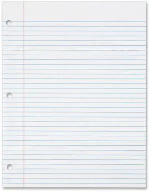 Tops 16-lb. College-ruled 3H Punched Filler Paper
