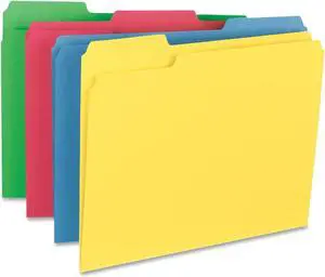 Bus. Source Hvyweight 1/3 Cut Color File Folders