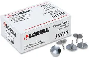 Lorell 5/16" Steel Thumb Tacks
