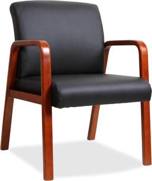 Wood Guest Chair, 24"x25-5/8"x33-1/4", Black/Cherry