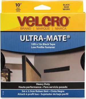 VELCRO(R)brand ULTRA-MATE(R) Glue-On Strip 1"X10'-Black