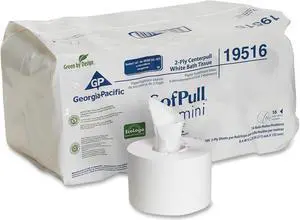 GEORGIA-PACIFIC 19516 SofPull® Centerpull Toilet Paper, 2 Ply, 500 Sheets, PK16
