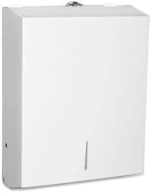 Genuine Joe Towel Dispenser Metal 13-1/2"x4-1/4"x11" White 02197