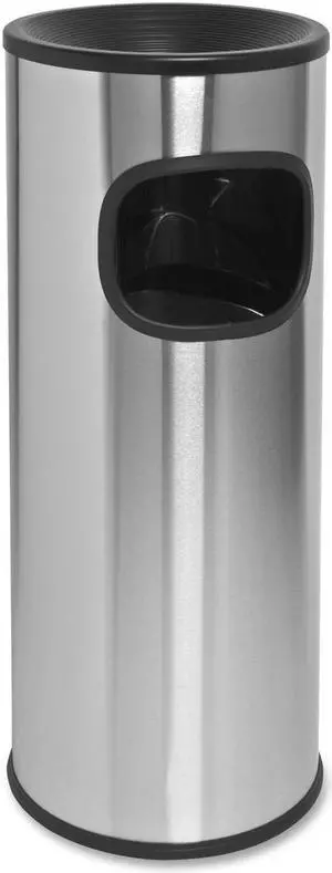 Genuine Joe Ashtray Receptacle Fire-Safe 3 Gal. Stainless Steel 58883
