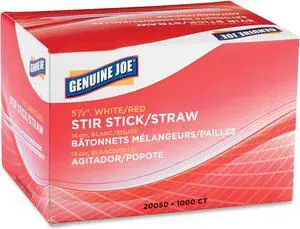 Genuine Joe 5-1/2" Plastic Stir Stick/Straws