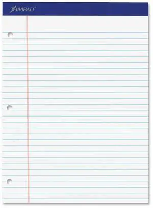 Tops Perforated 3HP Ruled Double Sheet Pads