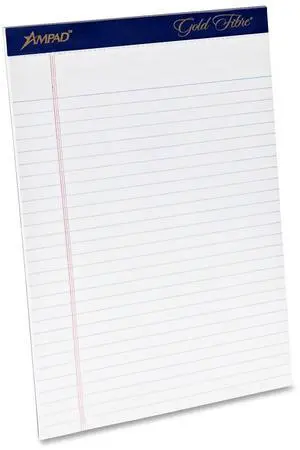 Tops Gold Fibre Ruled Perforated Writing Pads