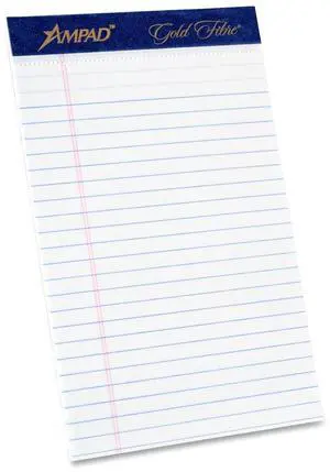 Tops Gold Fibre Med. Ruled Prem. Jr. Legal Pads