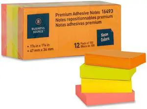 Bus. Source Premium Repostionable Adhesive Notes