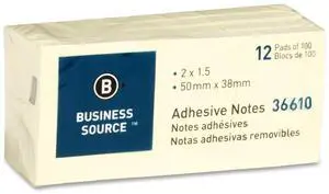 Bus. Source Yellow Repostionable Adhesive Notes