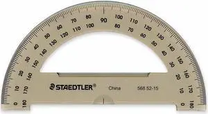 6" Protractor 180Degree Format Tinted Plastic