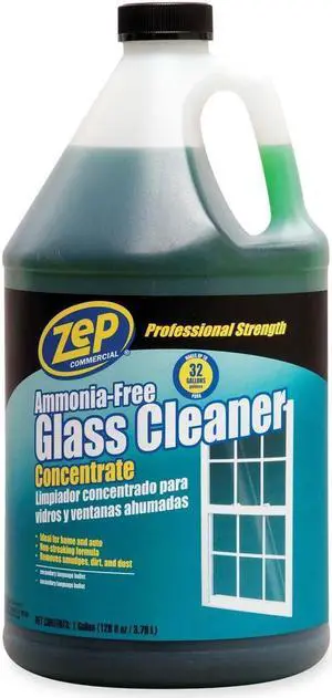 Zep Commercial ZU1052128, Ammonia-Free Glass Cleaner, Agradable Scent, 1 gal Bottle