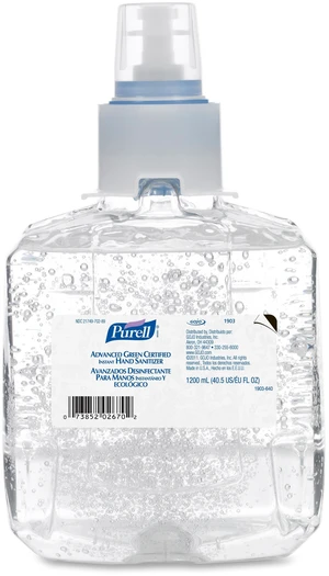 Gojo 190302CT Adv. Green Cert. Instant Hand Sanitizer Refill, 1200mL, Fragrance-Free, 2 Per Carton Gojo 190302CT Adv. Green Cert. Instant Hand Sanitizer Refill, 1200mL, Fragrance-Free, 2 Per Carton