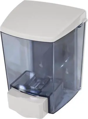 ClearVu Liquid Soap Dispenser, 30 oz., 4-1/2w x 4d x 6-1/4h, Black/White