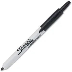 Retractable Sharpie Marker Fine Point 12/BX Black 32701DZ
