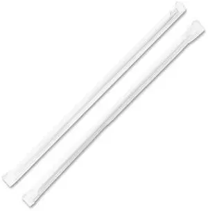 Genuine Joe Jumbo Translucent Straight Straws