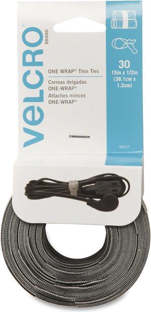 VELCRO Brand ONE_WRAP Tape ¾  x 25 Yard Double Sided Self Gripping Roll,  189645, Black