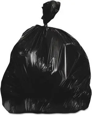 Heritage High-Density Coreless Can Liners 60 gal 22 mic 38 x 60 Black 150/Carton