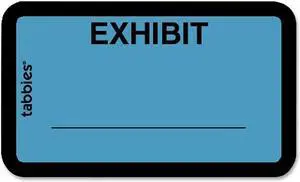 Tabbies Legal Exhibit Labels "Exhibit" 1-5/8"x1" 252/PK Blue 58091