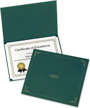Oxford Certificate Holder 11 1/4 x 8 3/4 Green 5/Pack 29900605BGD