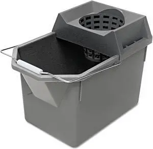 Rubbermaid Commercial Pail/Strainer Combination 15qt Steel Gray 6194STL