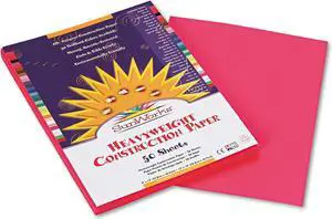 Pacon 9103 SunWorks Construction Paper  Heavyweight  9 x 12  Hot Pink  50 Sheets