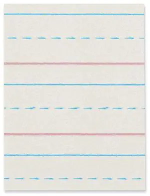 Pacon ZP2613 D'Nealian Practice Skip Ruled Newsprint 500 Sheet - 500 / Pack - White Paper