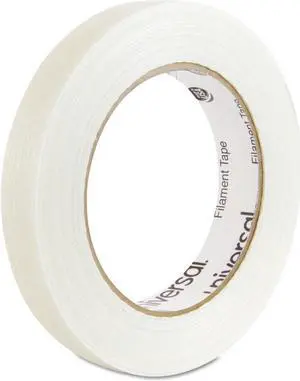 UNIVERSAL 110# Utility Grade Filament Tape 18mm x 54.8m 3" Core Clear 30018