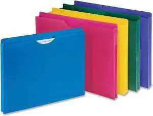 Sparco 44435 Poly File Jacket 1" Folder Capacity - 8.50" Width x 11" Length Sheet Size - Assorted - 10 / Pack, 1 Pack Sparco 44435 Poly File Jacket 1" Folder Capacity - 8.50" Width x 11" Length Sheet Size - Assorted - 10 / Pack, 1 Pack