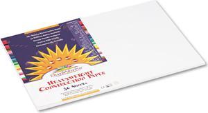 Pacon 8707 SunWorks Construction Paper  Heavyweight  12 x 18  Bright White  50 Sheets