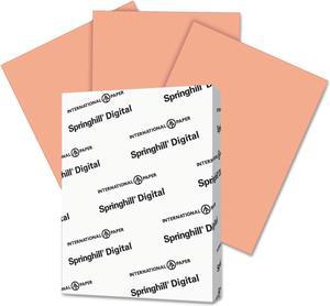 Springhill Digital Index Color Card Stock 90 lb 8 1/2 x 11 Salmon 250 Sheets