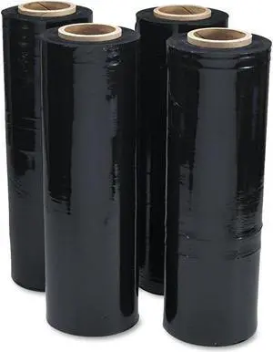 Universal Black Stretch Film 18" x 1 500ft Roll 20mic (80-Gauge) 4/Carton 62120
