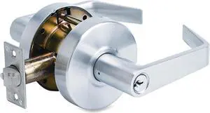 Master Lock Company SLCHKE26D Entry Lever Heavy Duty Keyed Entry w/Bump Stop Chr