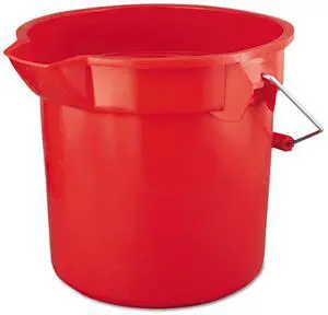 Rubbermaid Commercial BRUTE Round Utility Pail 14qt Red 2614RED