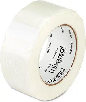 UNIVERSAL 110# Utility Grade Filament Tape 48mm x 54.8m 3" Core Clear 30048