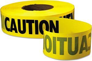 Empire Caution Barricade Tape "Caution" Text 3" x 1000ft Yellow/Black 771001