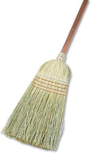 Boardwalk Warehouse Broom Yucca/Corn Fiber Bristles 42" Wood Handle Natural