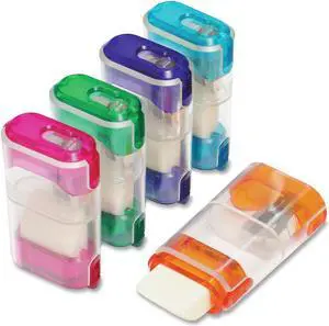 Baumgartens Sharpener w/ Eraser 2-5/8" 20/Display Box Assorted 19550