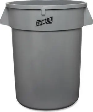 Genuine Joe Trash Containers Heavy-duty 32 Gallon Gray 60463