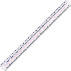 6 in. Clear Lacquer Beveled Wood Ruler - Sample