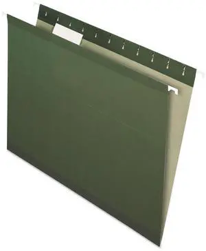 Pendaflex RCY415215SGR Reinforced Hanging File Folders- Kraft- Letter- Standard Green- 25/Box