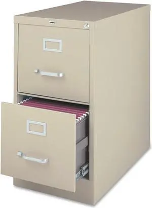 Lorell Vertical File 2-Drawer Legal 18"x26-1/2"x28-3/8" Putty 60660