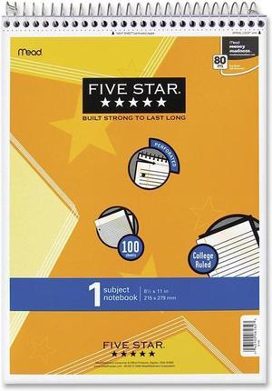 Five Star 06182 Wirebound Notebook, College Rule, Letter,100 Sheets/Pad