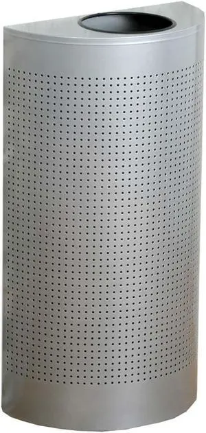 United Receptacle Open Top Half Round Waste Can