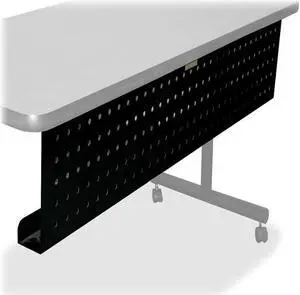 Lorell 60684 Rectangular Training Table Modesty Panel 42" Width x 3" Depth x 10" Height - Steel - Black
